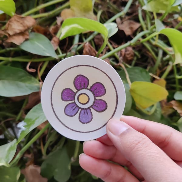Colour me purple sticker